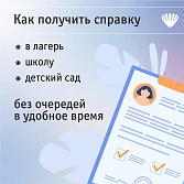 Как получить справку в лагерь, школу, детский сад без очередей в удобное время?